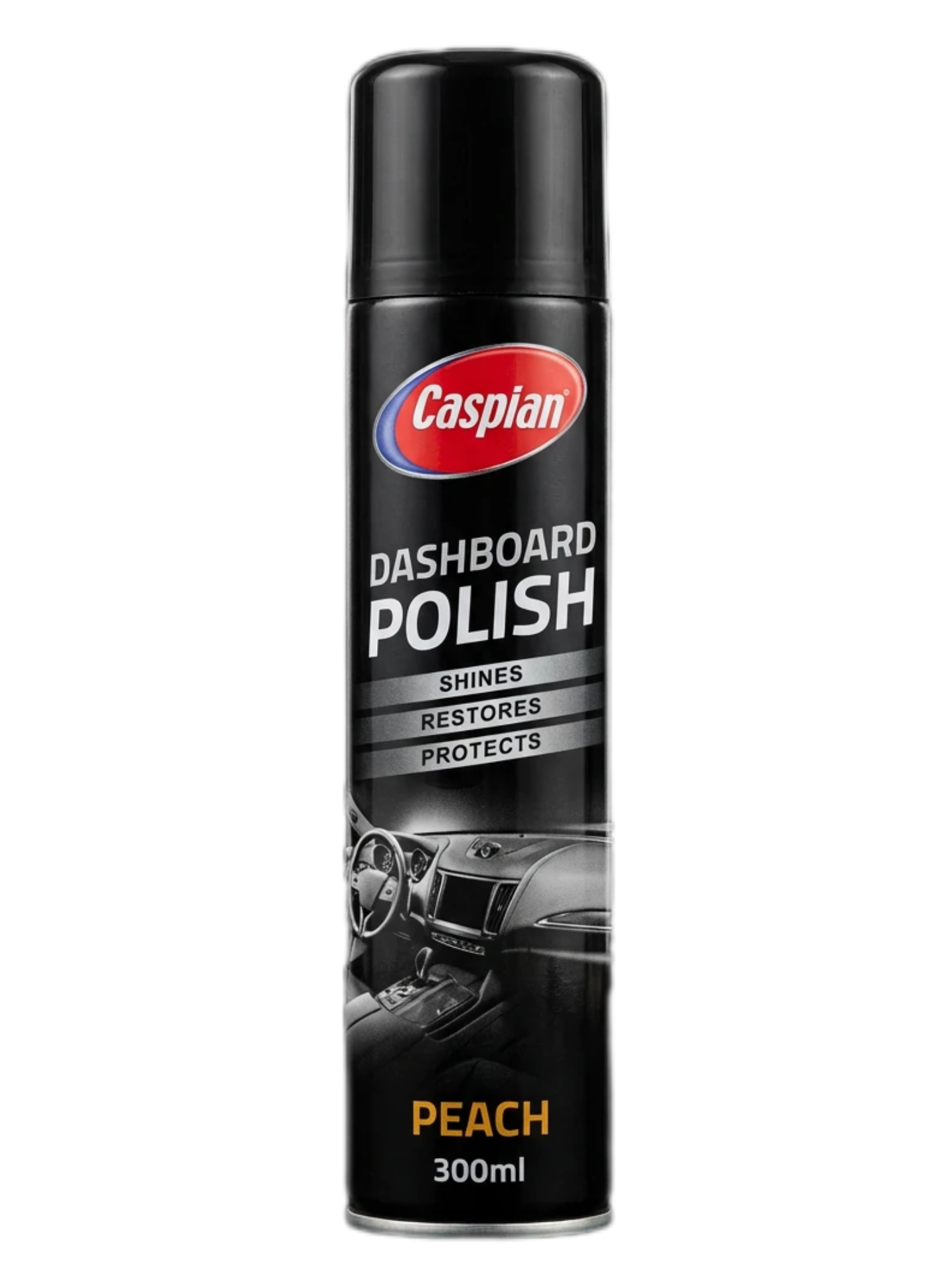 اسپری خوشبوکننده و براق کننده داشبورد کاسپین رایحه هلو حجم 300میلی لیتر