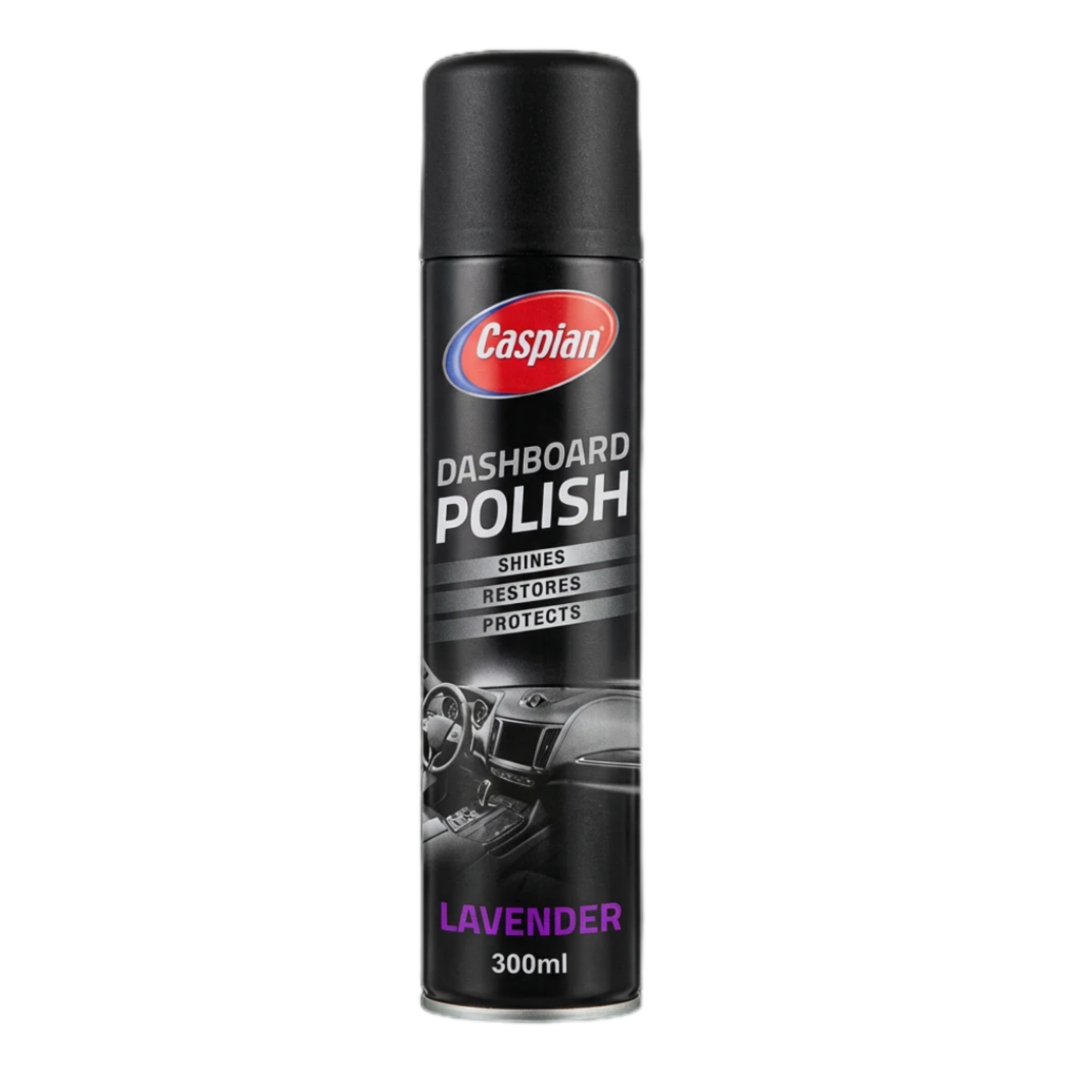 اسپری خوشبوکننده و براق کننده داشبورد کاسپین با رایحه لاوندر حجم 300میلی لیتر
