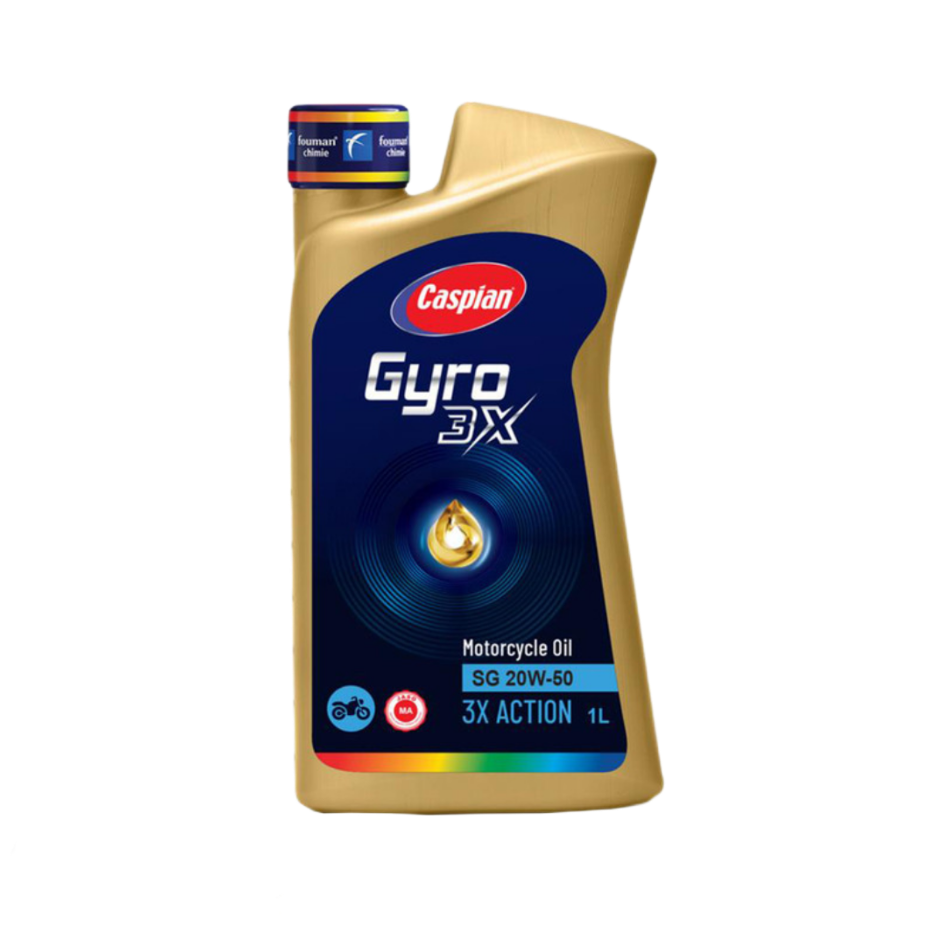 روغن موتور سیکلت کاسپین 20W50 SG/CD حجم 1 لیتر